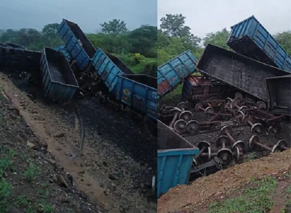रतलाम रेल मंडल में बड़ा हादसा, मालगाड़ी के 16 डिब्बे बेपटरी, दिल्ली-मुंबई रूट पूरी तरह ठप