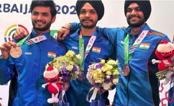 एशियाई खेल शूटिंग: भारत ने पुरुषों की 10 मीटर एयर पिस्टल टीम स्पर्धा में जीता स्वर्ण