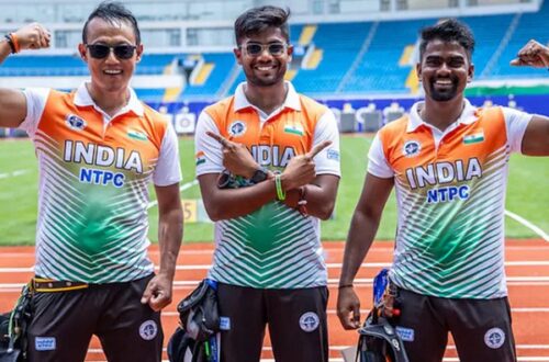 तीरंदाजी विश्व कप: पहले चरण में भारतीय ‘तिकड़ी’ ने दक्षिण कोरिया को हराकर जीता स्वर्ण पदक