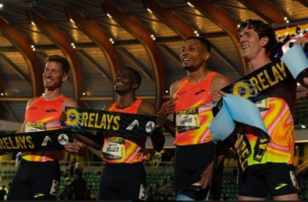 एथलेटिक्स: अमेरिकी धावकों ने यूजीन में डिस्टेंस मेडले रिले का नया विश्व रिकॉर्ड बनाया