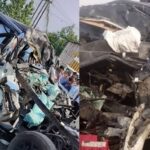 सागरः खड़े ट्रक से टकराई बेकाबू कार, पति-पत्नी और बेटी की मौत, बेटा घायल